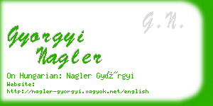 gyorgyi nagler business card
